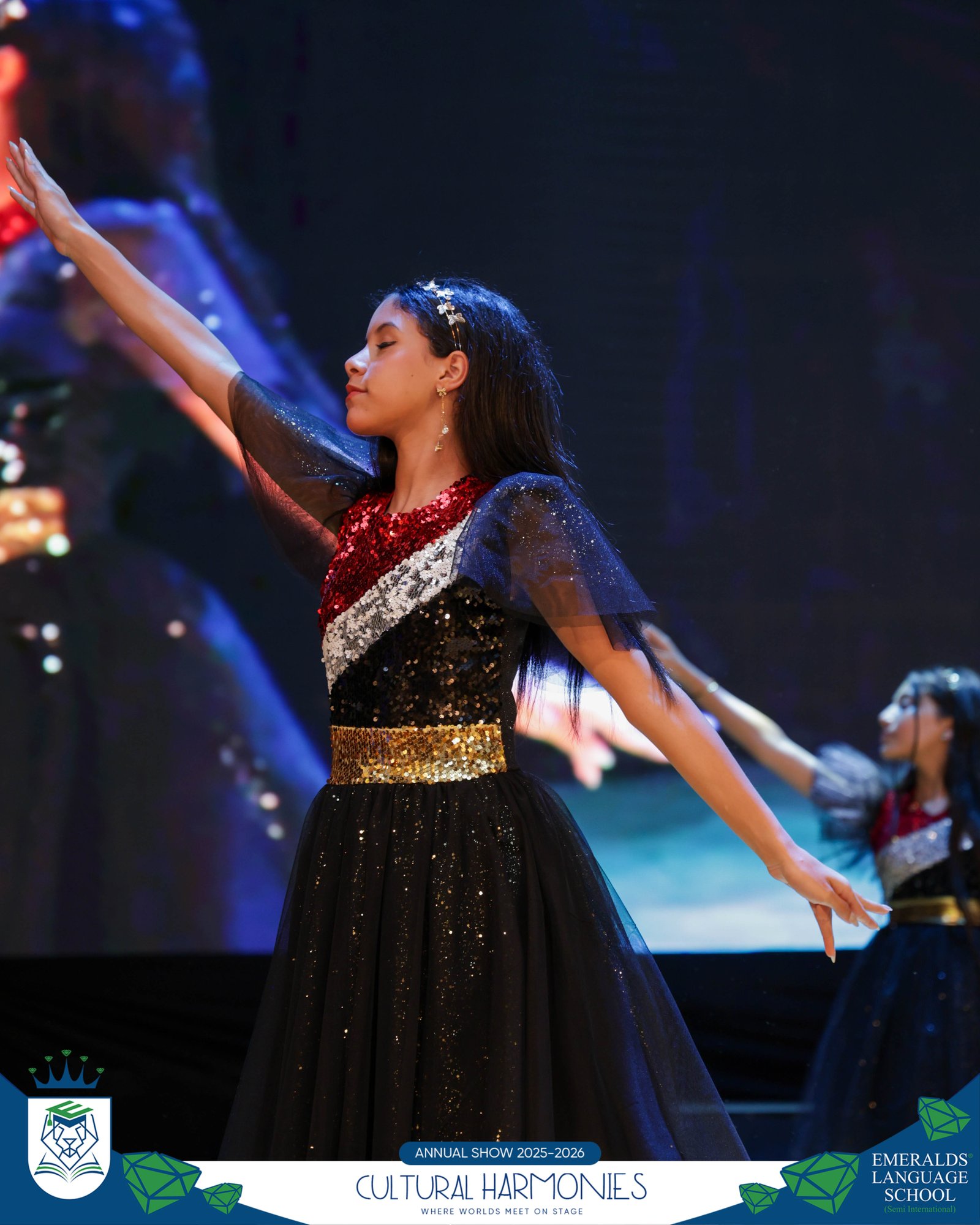 Emeralds student performing on stage