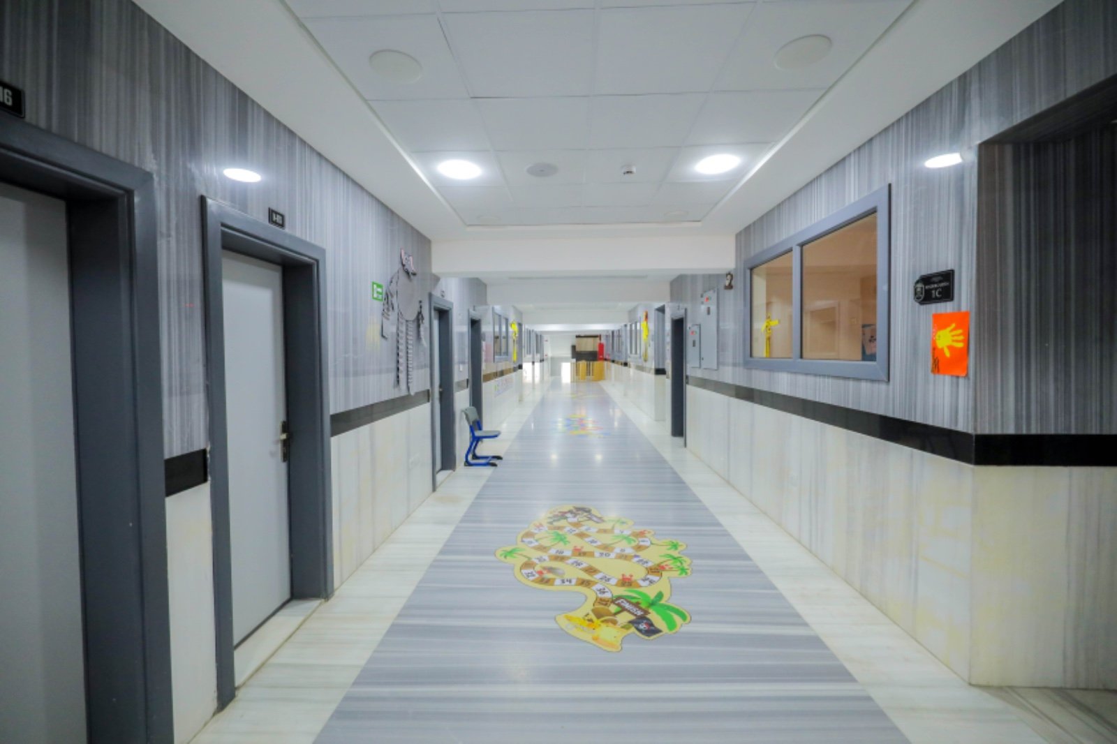 A bright Emeralds school corridor leading through the learning spaces